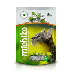 MICHIKO - Arena Sanitaria para Gato Aglomerante Bentonita Limón 5 Kg