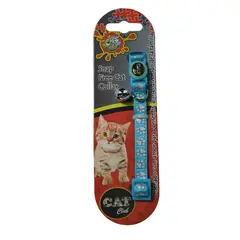 COLMASCOTAS - Collar Importado Para Gato Huellitas Azul