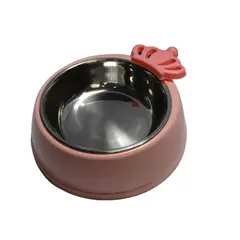 COLMASCOTAS - Comedero para mascotas deluxe reina rosa pequeño 18cm