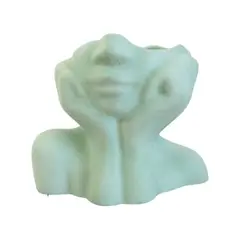 undefined - Florero Face de Cemento 9.5x5 cm Verde Menta De Concreto