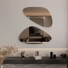FAYENZA - Espejo Decorativo Brenda Set De 2 Espejos Bronce 120X65Cmx4Mm C/U