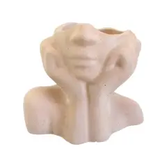 undefined - Florero Face de Cemento 9.5x5 cm Nude De Concreto
