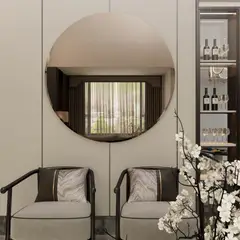FAYENZA - Espejo Decorativo Eris Bronce Diámetro 80Cmx4Mm