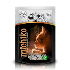 MICHIKO - Arena Sanitaria para Gato Aglomerante Bentonita Carbón 5 Kg