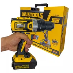 UYUSTOOLS - Taladro Percutor Inalámbrico + Accesorios con Maletín 2.0 Ah