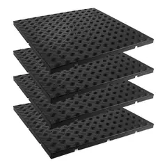 ENERGY PLUS - Set x4 Estibas Plásticas Lisas Modulares 60X60Cm Cap. 500 Kg