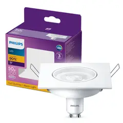 Philips - Kit Ojo Buey+Bombillo LED Gu10 350 Lúmenes 5w Luz Cálida