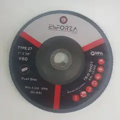 ESFORZA - Disco Flap Grano 60 X 7 Pulgadas X 7/8 Pulgadas Z