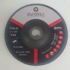ESFORZA - Disco Flap Grano 40 X 7 Pulgadas X 7/8 Pulgadas Z