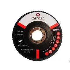 ESFORZA - Disco Flap Grano 80 X 41/2 Pulgadas X 7/8 Pulgadas Z