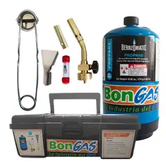 GENERICO - Kit 7 Piezas De Propano 16Oz Mas Soplete Regulable