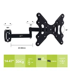 ELECTRIC LINE - Soporte Doble Brazo TV 14-47 pulgadas Max 30 Kg