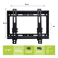 ELECTRIC LINE - Soporte Ajustable TV de 17-47 pulgadas Resiste 40 Kg