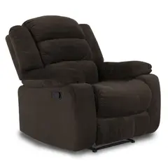 ELITE LIVING - Silla Reclinable Dakota 1 puesto Tela Chocolate