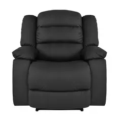 ELITE LIVING - Silla Reclinable Dakota 1 Puesto Cuero Negro