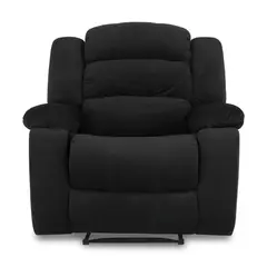 ELITE LIVING - Silla Reclinable Dakota 1 puesto Tela Negro