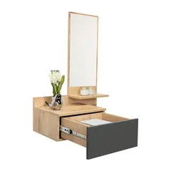 RTA DESIGN - Recibidor Flotante Vienna 1 cajón Rta Duna Plomo