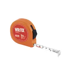 WOLFOX - Set por 12 Flexómetros de 3 m Surtidos Cinta Amarilla 1/2 Pulgadas