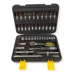 UYUSTOOLS - Juego Herramientas Ratchet 46 Piezas para Carro Moto en Estuche