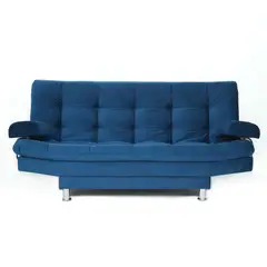 E MADERA - Sofá Cama 3 puestos Grace Azul 40x180x55 cm