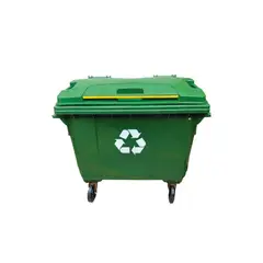 TRIPLE CLEAN - Contenedor de Basura Verde de 1100 Litros