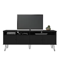 BERTOLINI - Mesa para TV de Hasta 65" en Mdp 160cm Oregon Negro