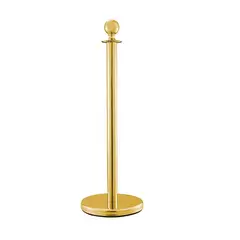 GENERICO - Poste Separador de Fila Dorado para Cinta de Gancho - Elegante