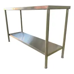 ATLANTIS - Mesas Acero 90 x 200 x 50 Con Entrepaño