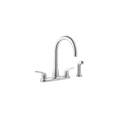 AMERICAN STANDARD - Grifo de Cocina Alto Arco 2 Grifos Policromado con Rociador Lateral