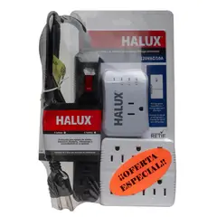 HALUX - Combo Multitoma Supresor De Picos 4 Tomas 1800W 15A