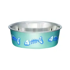 BOSS PET PRODUCTS - Comedero Para Perro Extra Pequeño Diseno Esqueleto Boss