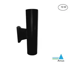 GENERICO - Aplique Led de Pared Hades Negro Luz Blanca