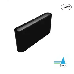 GENERICO - Aplique Led de Pared Hera Negro Luz Cálida