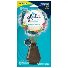 GLADE - Ambientador Varitas Aromatizantes Paraiso Azul 100ml