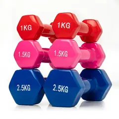 STYLE STARS - Kit Mancuernas 10Kg Hexagonales Neopreno. Set Pesas