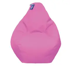 ESTILO RELAX - Puff Pera en Cuerotex Talla S Fucsia