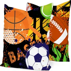 BELLAHOGAR - Kit 2 Cojines Sublimados Con Cierre 45x45 Sport Bulgaria Nb