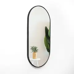 SANDALO - Espejo Ovalado 60X120 Cm Negro