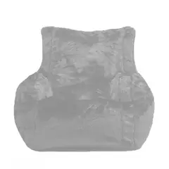 ESTILO RELAX - Sillón Puff King en Peluche Ultrasuave Gris