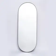 SANDALO - Espejo Ovalado 80x180 cm Negro