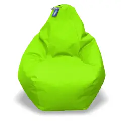 ESTILO RELAX - Puff Pera en Cuerotex Talla S Verde Lima