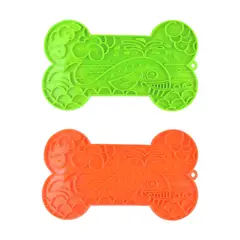 ENERGY PLUS - 2 Lamederos Para Perro Grande: Atóxico Naranja Verde