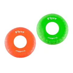 ENERGY PLUS - 2 Frisbee Para Perro Goma Segura Naranja Verde