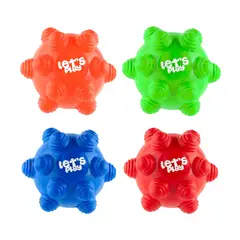ENERGY PLUS - Kit X4 Pelotas Macizas En Goma Rebote Único Perros