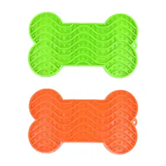 ENERGY PLUS - Kit X2 Lamederos Con Chupa para Perros Naranja Verde