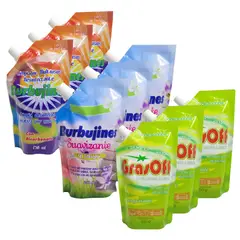 GRASOFF - Kit Hogar Crema Limpiadora Multiusos, Limpiador Desinfectante Burbujines Lavanda, Suavizante Burbujines Fantasía Floral