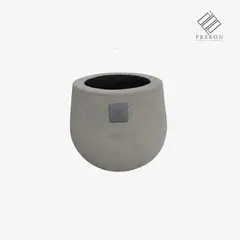 PREKON - Matera En Cemento Tipo Gota De 20 Cm Alto X 18 Cm Diametro