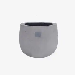 PREKON - Matera En Cemento Tipo Bowl Grande De 23 Cm Alto X 28 Cm Diametro