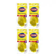 TASK - Set de 4 Guantes Tradicional Talla M