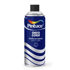 PINTUCO - Aero Color Anticorrosivo para Metal Negro Mate 300 ml